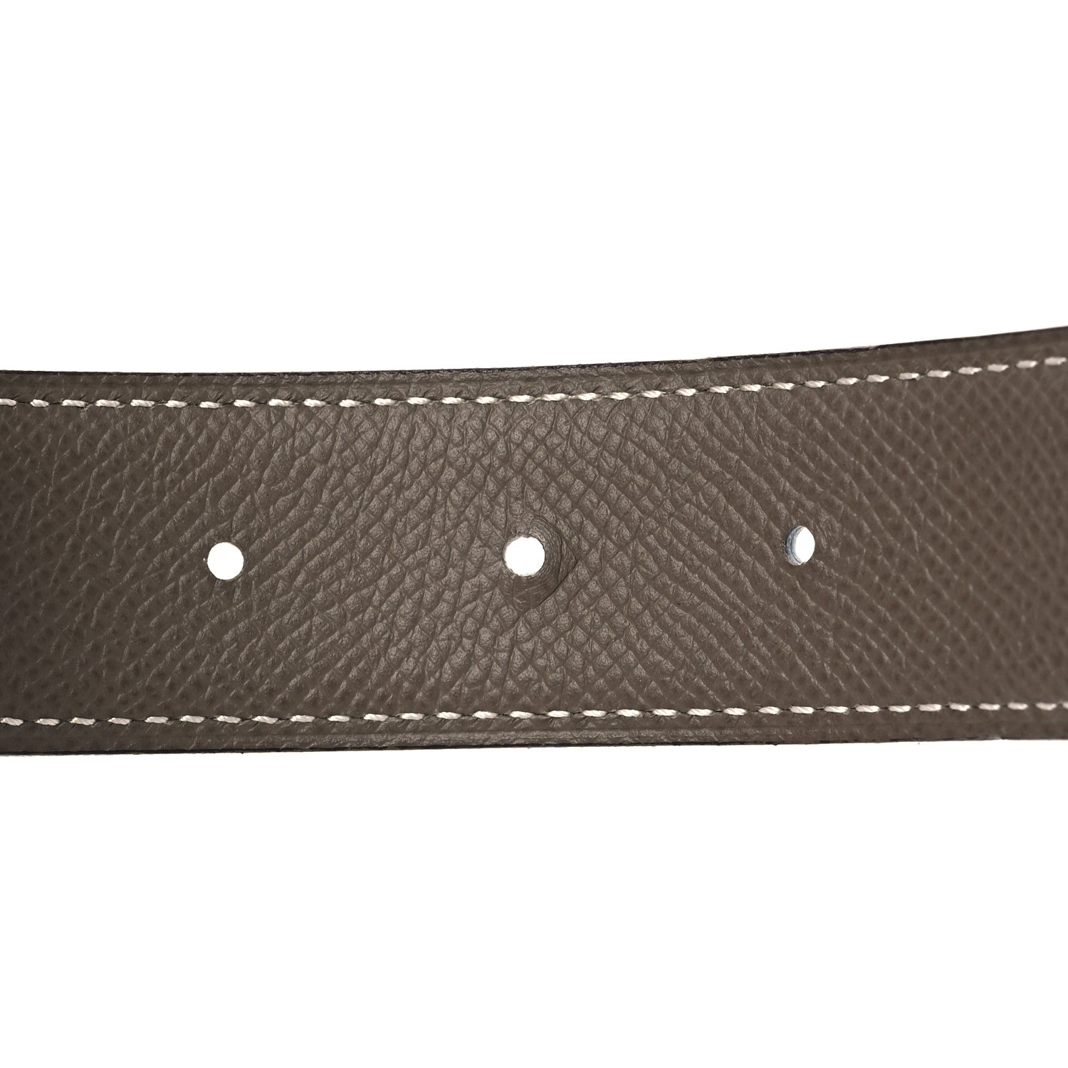 Hermes Epsom 32mm Rope Chain H Belt 95 38 Etoupe White 4 of 7