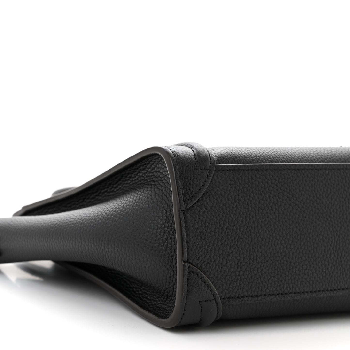 Drummed Calfskin Nano Luggage Black