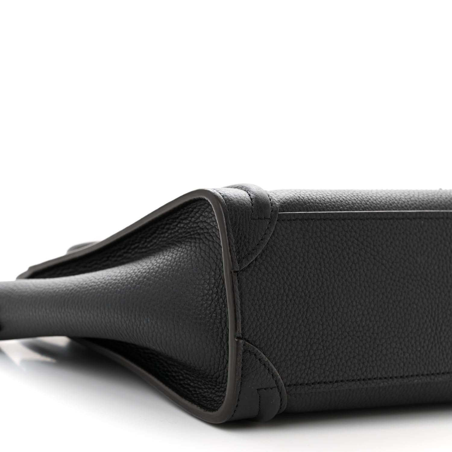 Celine Drummed Calfskin Nano Luggage Black 9 of 10
