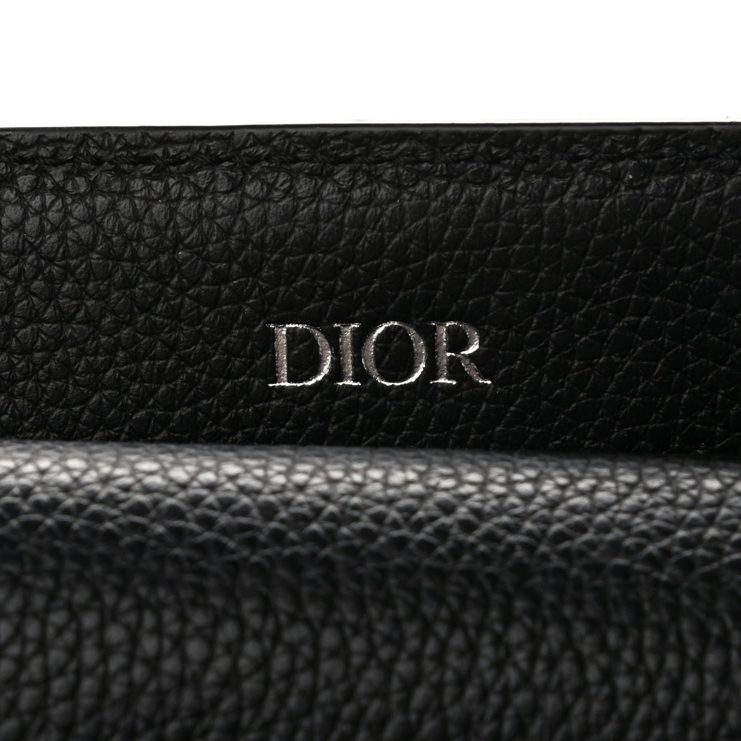 Grained Calfskin Saddle Tote Black