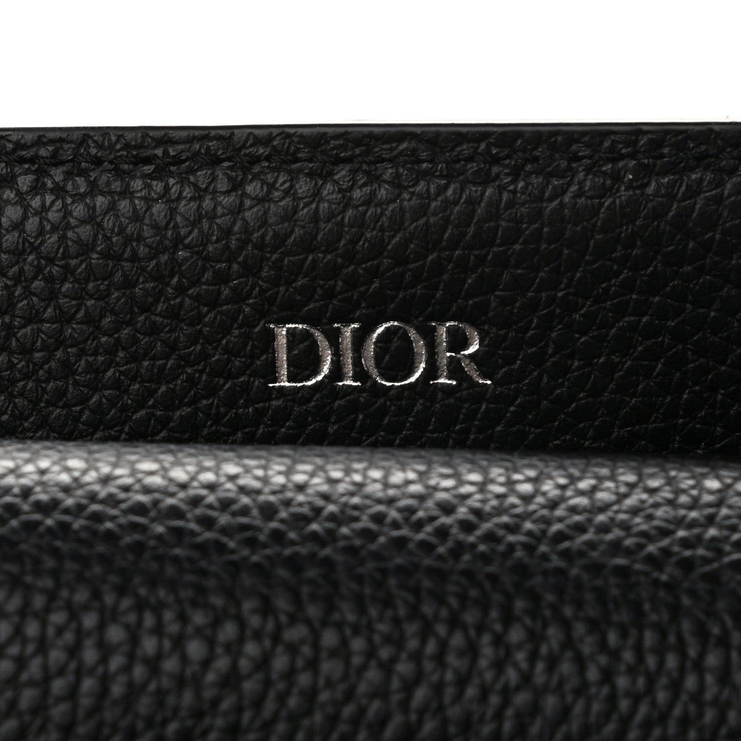 Christian Dior Grained Calfskin Saddle Tote Black 6 of 13