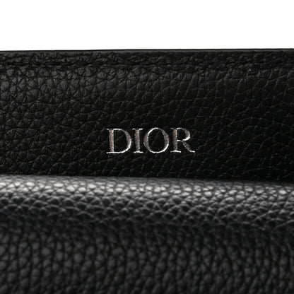 Christian Dior Grained Calfskin Saddle Tote Black 6 of 13