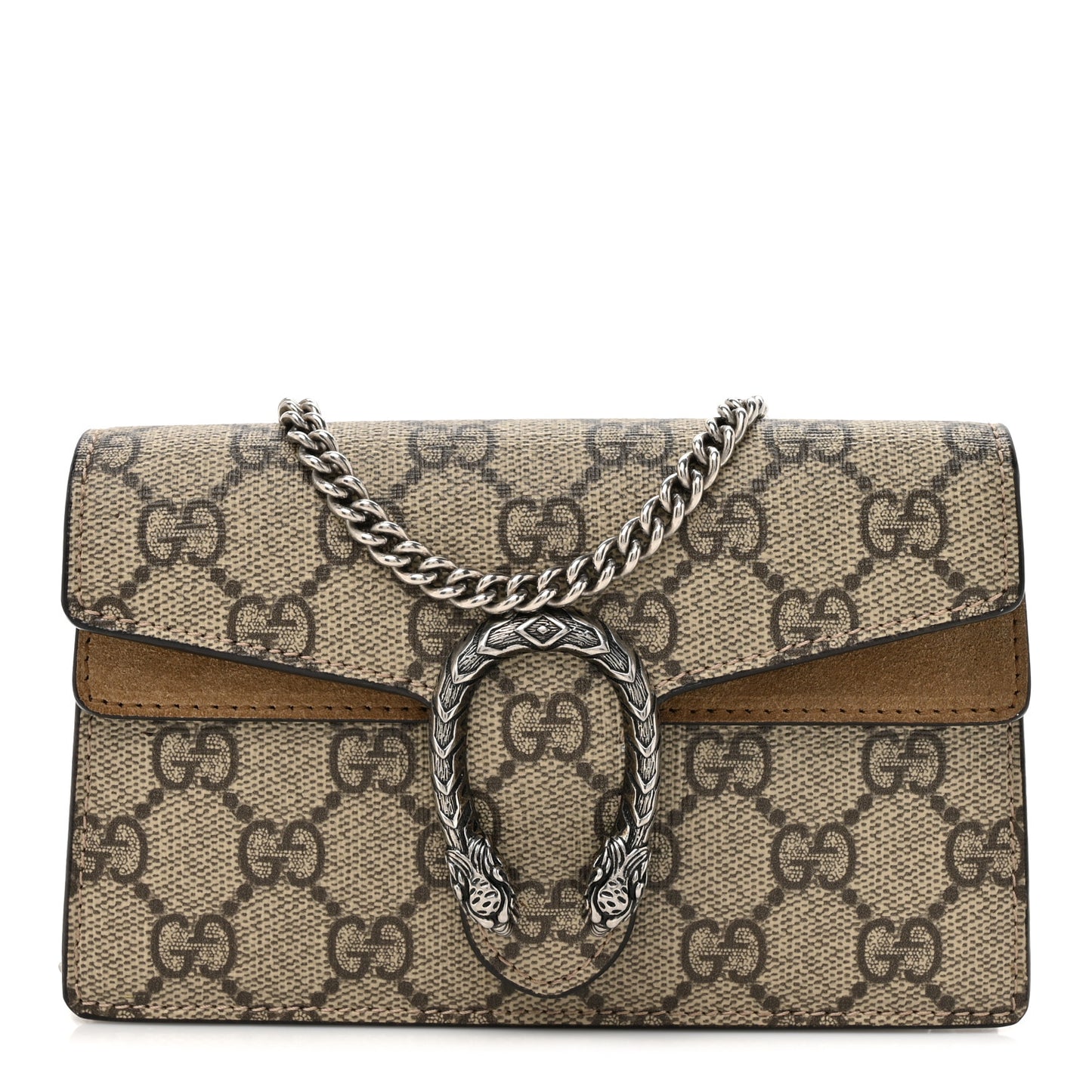 GG Supreme Monogram Super Mini Dionysus Shoulder Bag Taupe