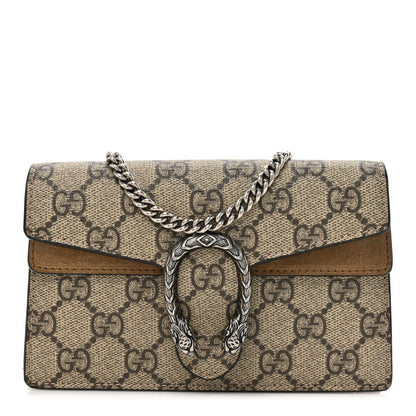 Gucci GG Supreme Monogram Super Mini Dionysus Shoulder Bag Taupe 1 of 12