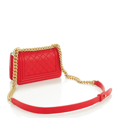 Chanel Lambskin Quilted Small Boy Flap Red 3 of 7