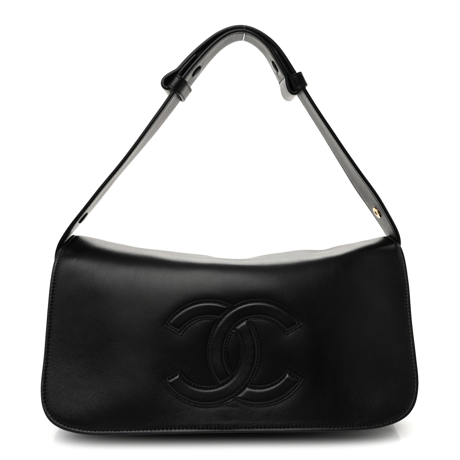 Chanel Lambskin CC Maxi Messenger Bag Black 1 of 10