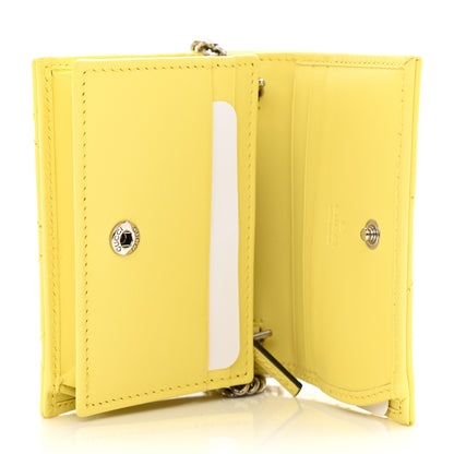 Gucci Calfskin Matelasse GG Marmont Mini Wallet On Chain Banana 6 of 10