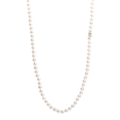Mikimoto 18K Yellow Gold Akoya Pearl 5-5.5mm Strand Necklace 1 of 6