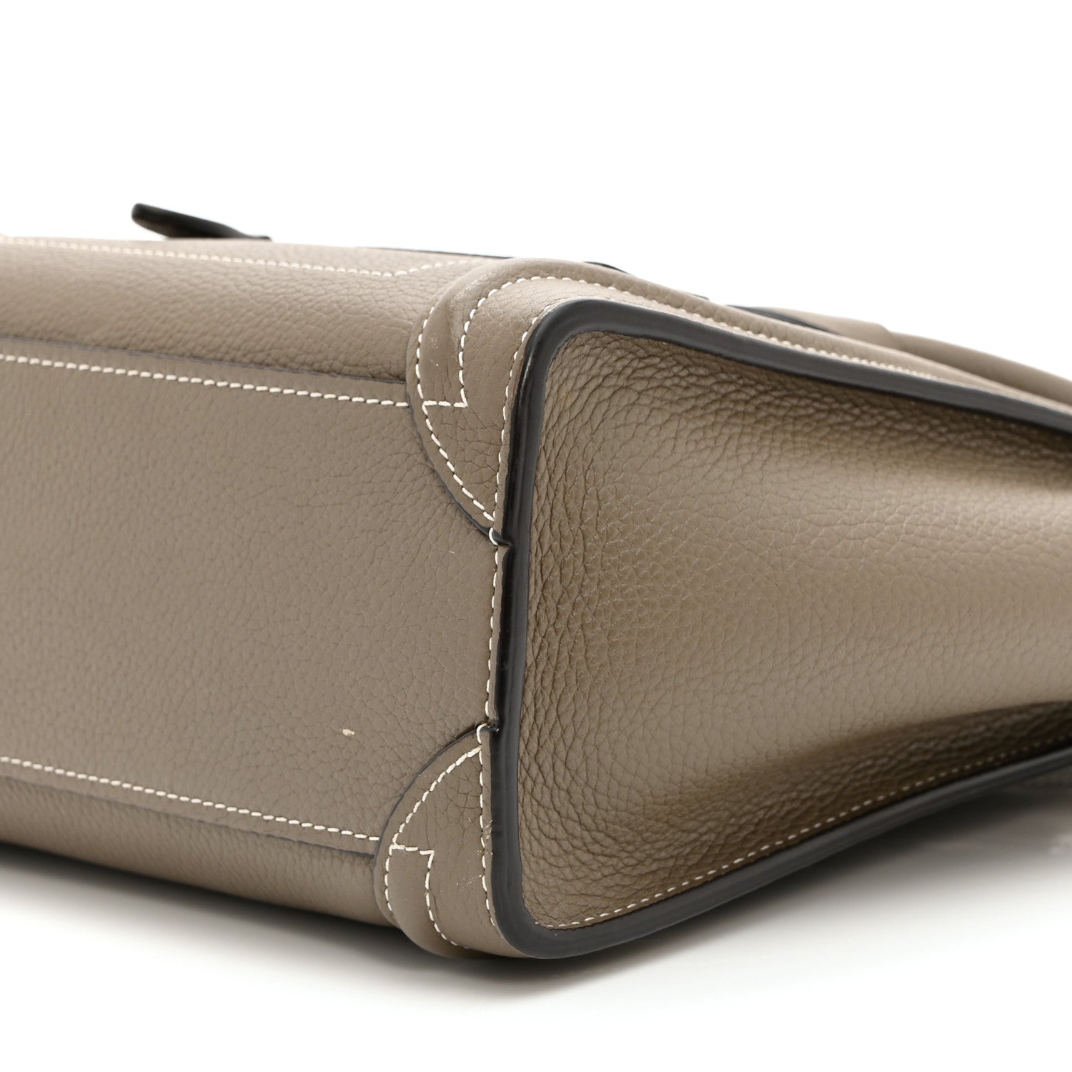 Celine Drummed Calfskin Nano Luggage Souris 11 of 11