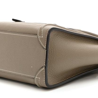 Celine Drummed Calfskin Nano Luggage Souris 11 of 11