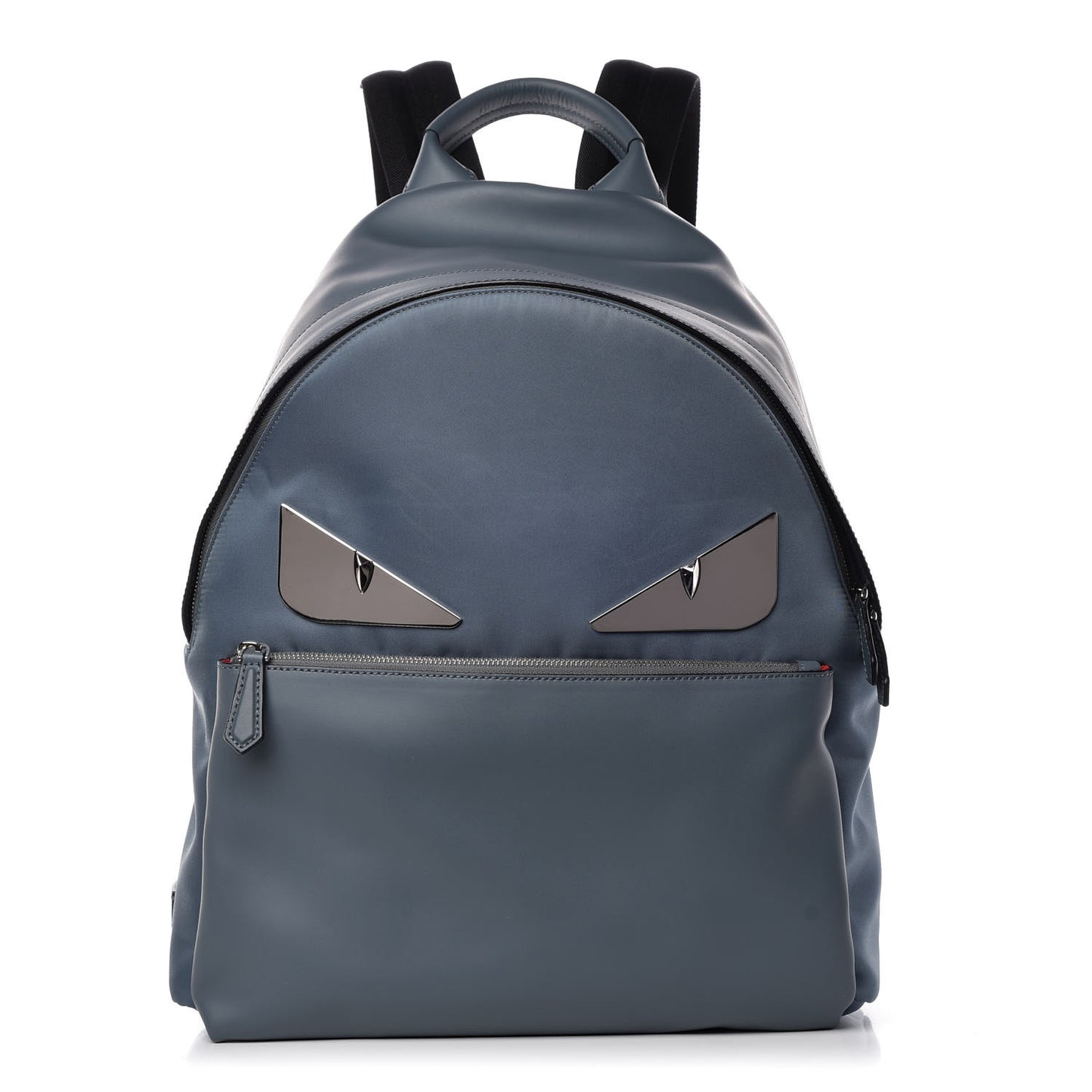 Nylon Vitello Liberty Metal Monster Eyes Rounded Backpack Tempesta