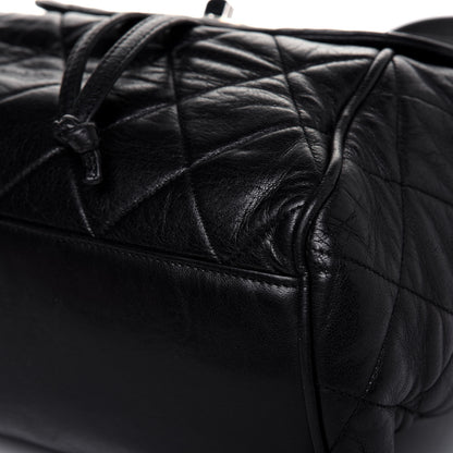 Chanel Crumpled Calfskin Quilted Backpack Black 11 of 17