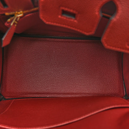 Hermes Togo Birkin 25 Rouge H 5 of 12