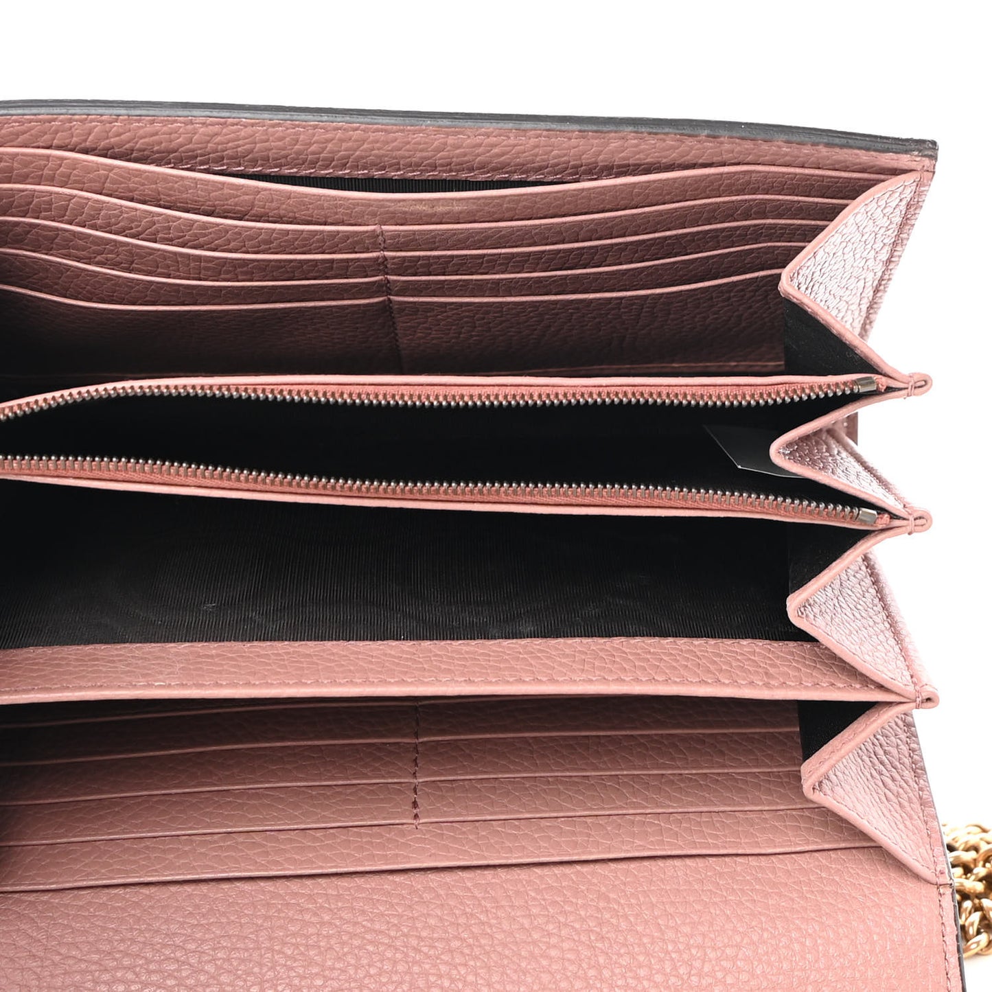 Cellarius Calfskin GG Marmont Chain Wallet Rosy Phard