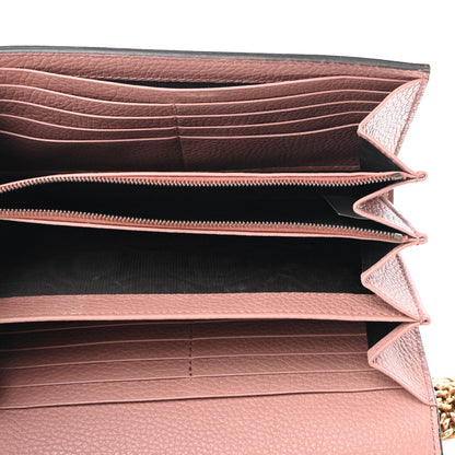 Gucci Cellarius Calfskin GG Marmont Chain Wallet Rosy Phard 4 of 11