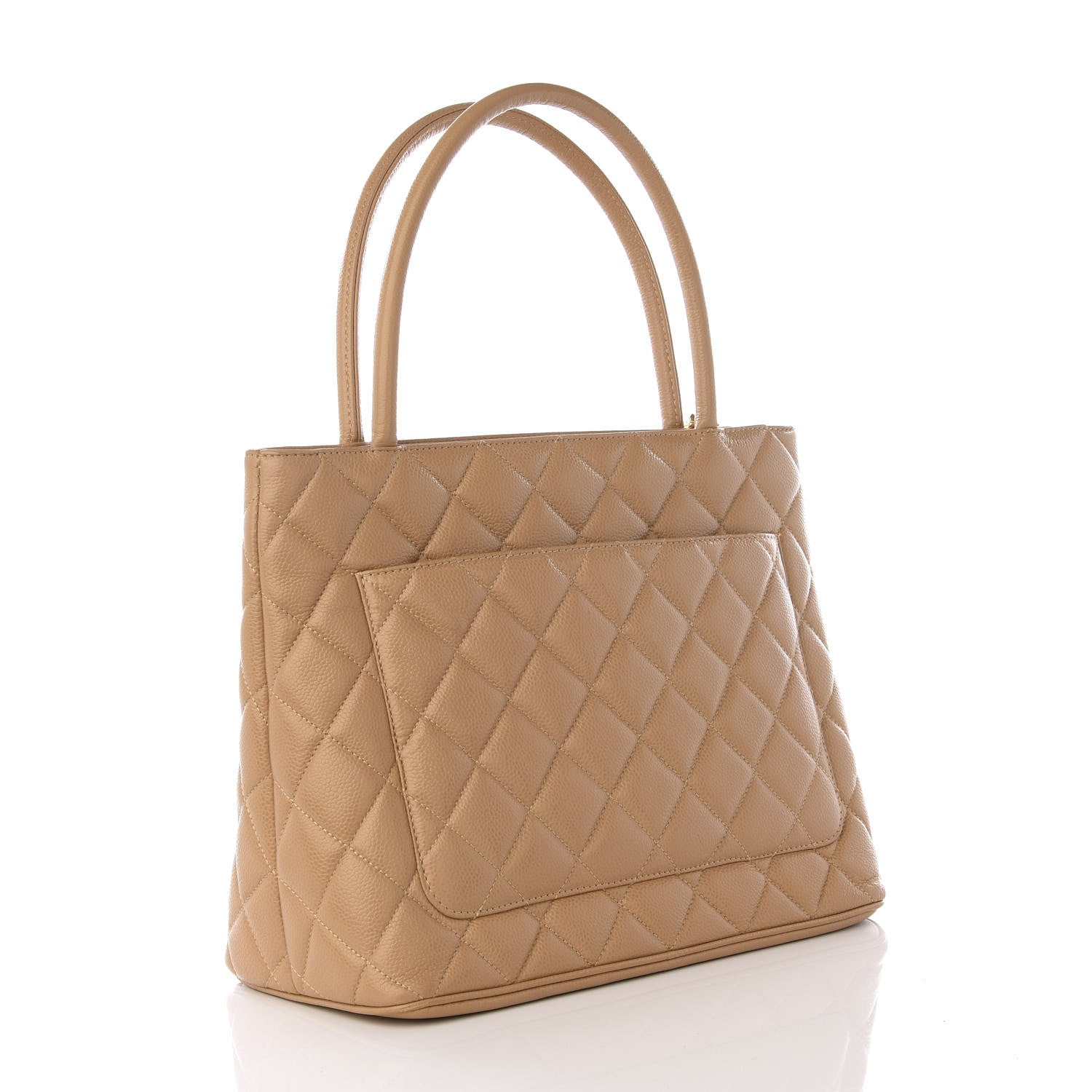 Chanel Caviar Quilted Medallion Tote Beige 2 of 8