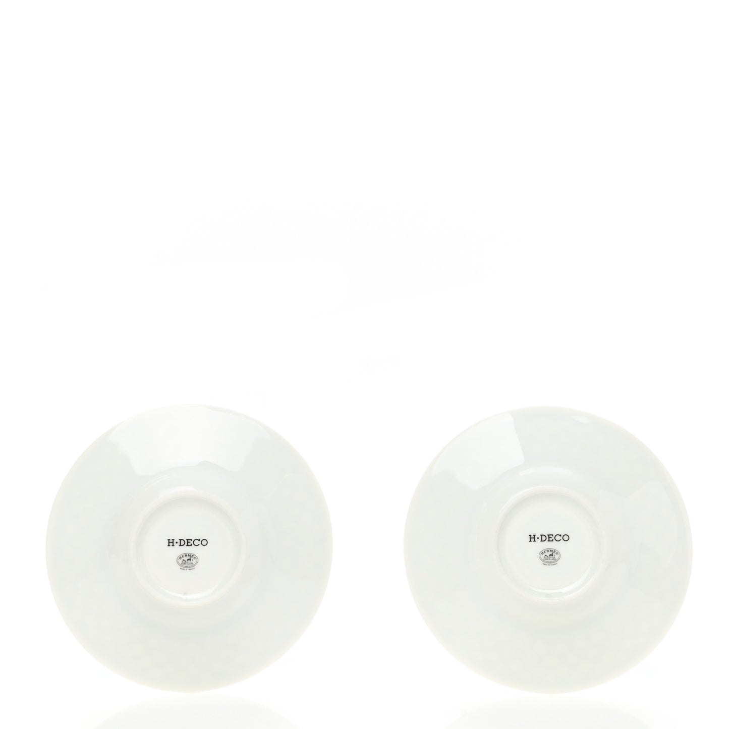 Porcelain H Deco Coffee Cup And Saucer Set Of 2 Black