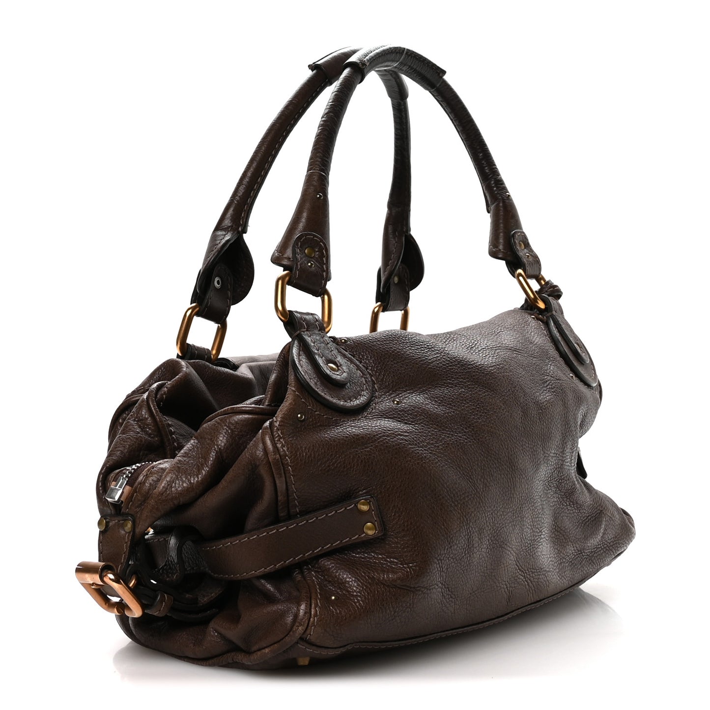 Calfskin Paddington Front Pocket Tote Chocolate