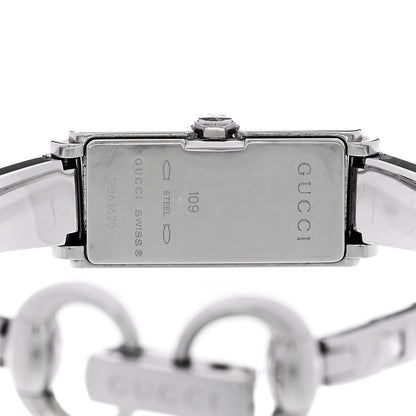 Gucci Stainless Steel Diamond 14mm 109 Horsebit Quartz Watch Black 4 of 4