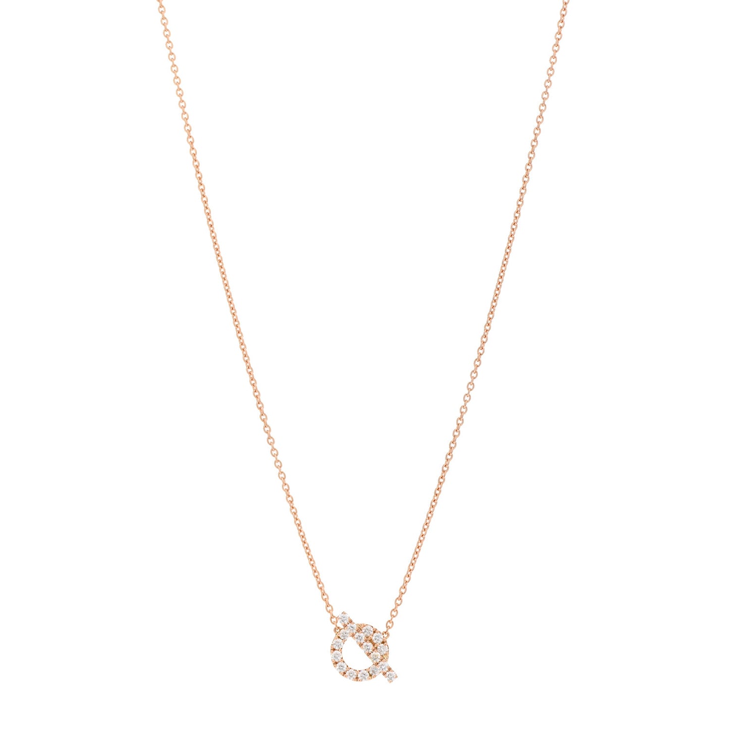 18K Rose Gold Diamond Finesse Pendant Necklace