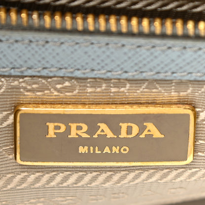 Prada Saffiano Lux Mini Double Zip Tote Lago 15 of 17