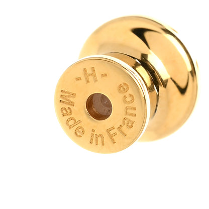 Hermes Gold Lacquered Mini Pop H Earrings Marron Glace 5 of 7