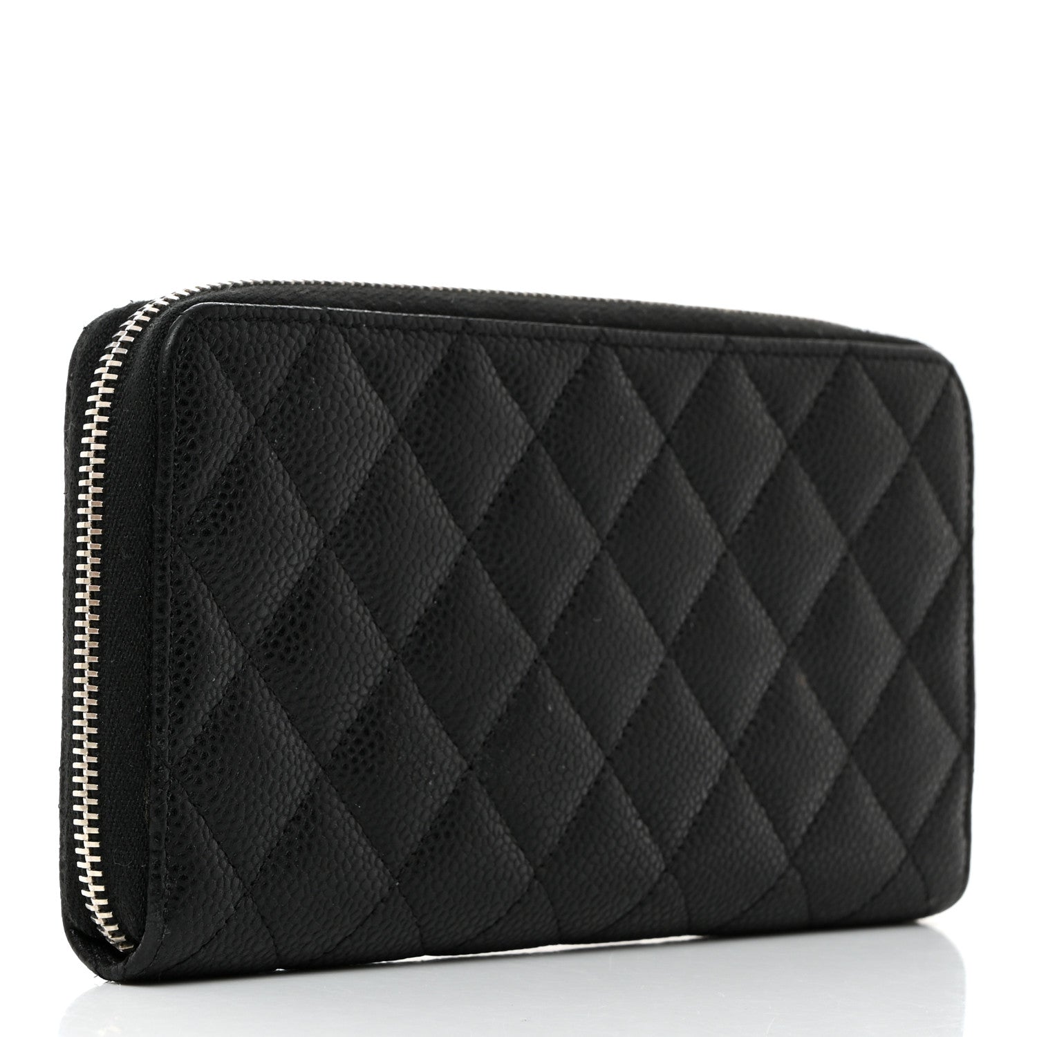 Chanel Caviar Quilted Large Gusset Zip Around Wallet Black 3 of 8