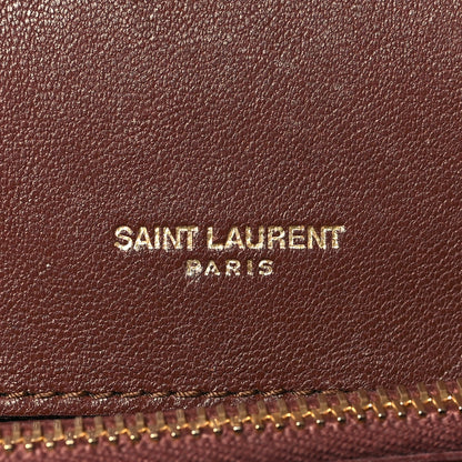 Saint Laurent Sheepskin Matelasse Chevron Monogram Medium College Bag Old Brandy 6 of 12