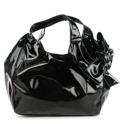 Valentino Garavani Patent Lacca Small Nuage Bow Hobo Black 1 of 7