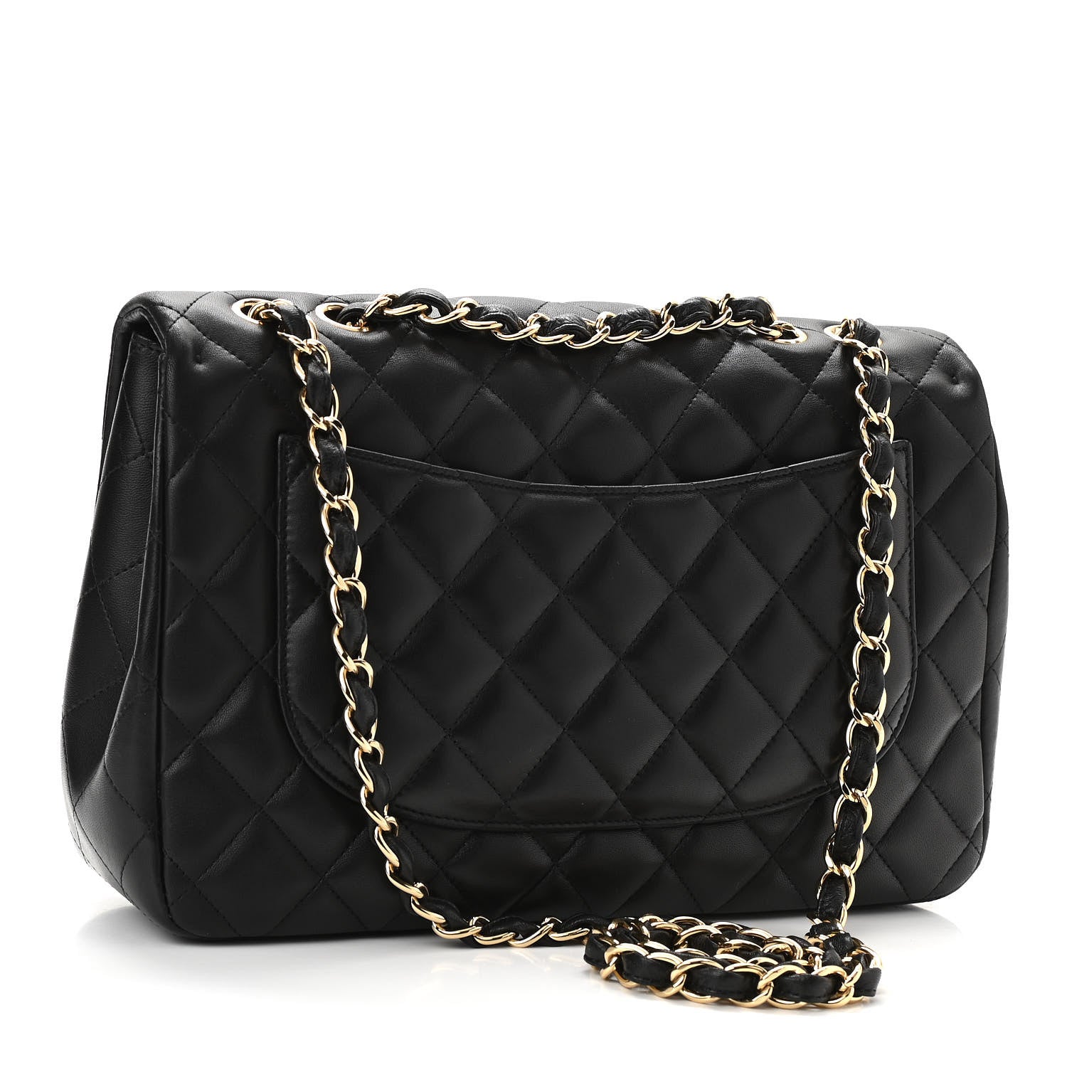 Chanel Lambskin Quilted Jumbo Single Flap Black 2 of 10