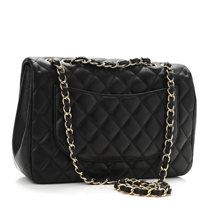 Chanel Lambskin Quilted Jumbo Single Flap Black 2 of 10