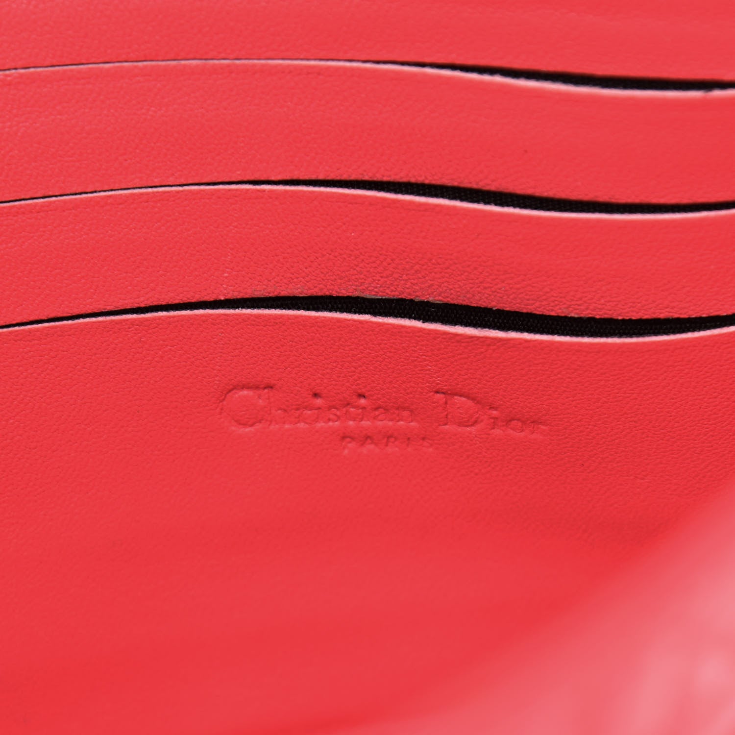 Christian Dior Lambskin Cannage Miss Dior Promenade Pouch Corail 6 of 13