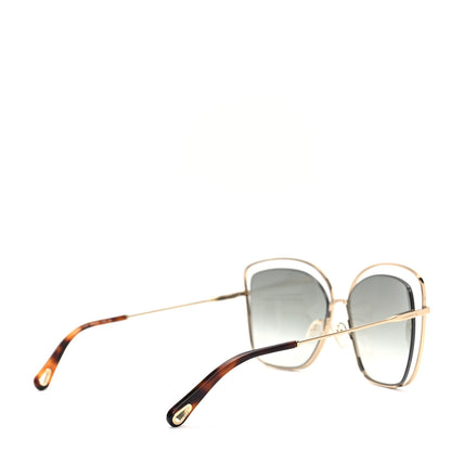 Chloe Poppy Cutout Square Sunglasses CE133S Gold Brown 4 of 6