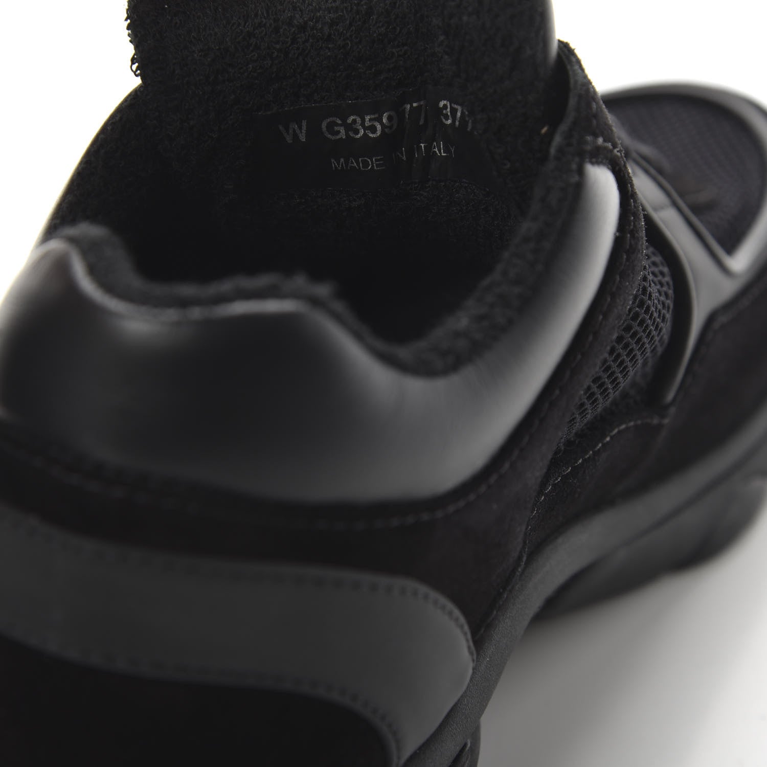Chanel Fabric Calfskin Suede CC Womens Sneakers 37.5 Black 8 of 9