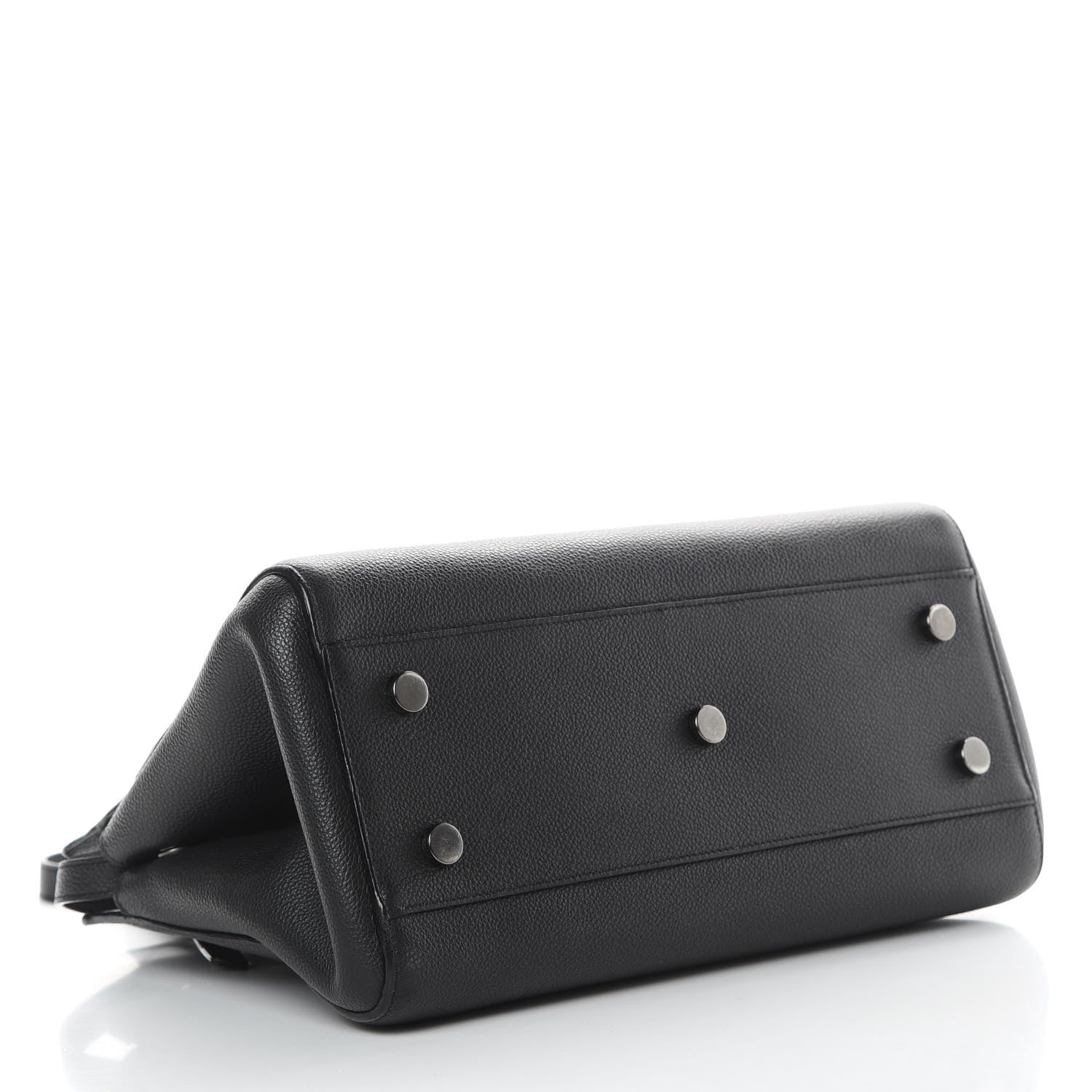 Saint Laurent Grained Calfskin Small Cabas Rive Gauche Black 4 of 14