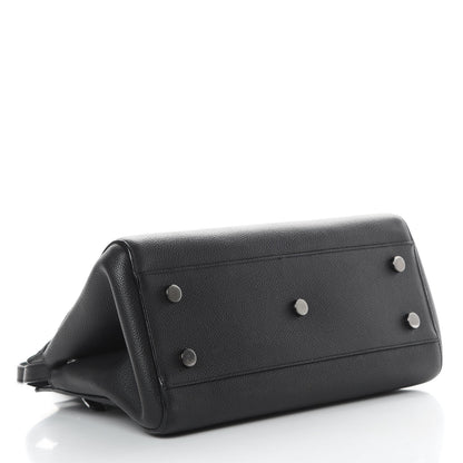 Saint Laurent Grained Calfskin Small Cabas Rive Gauche Black 4 of 14