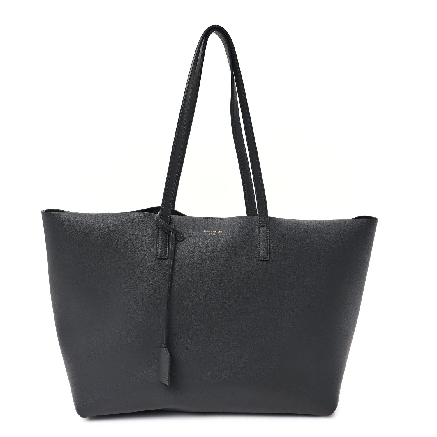 Saint Laurent Calfskin Large Shopping Tote Storm 1 of 12