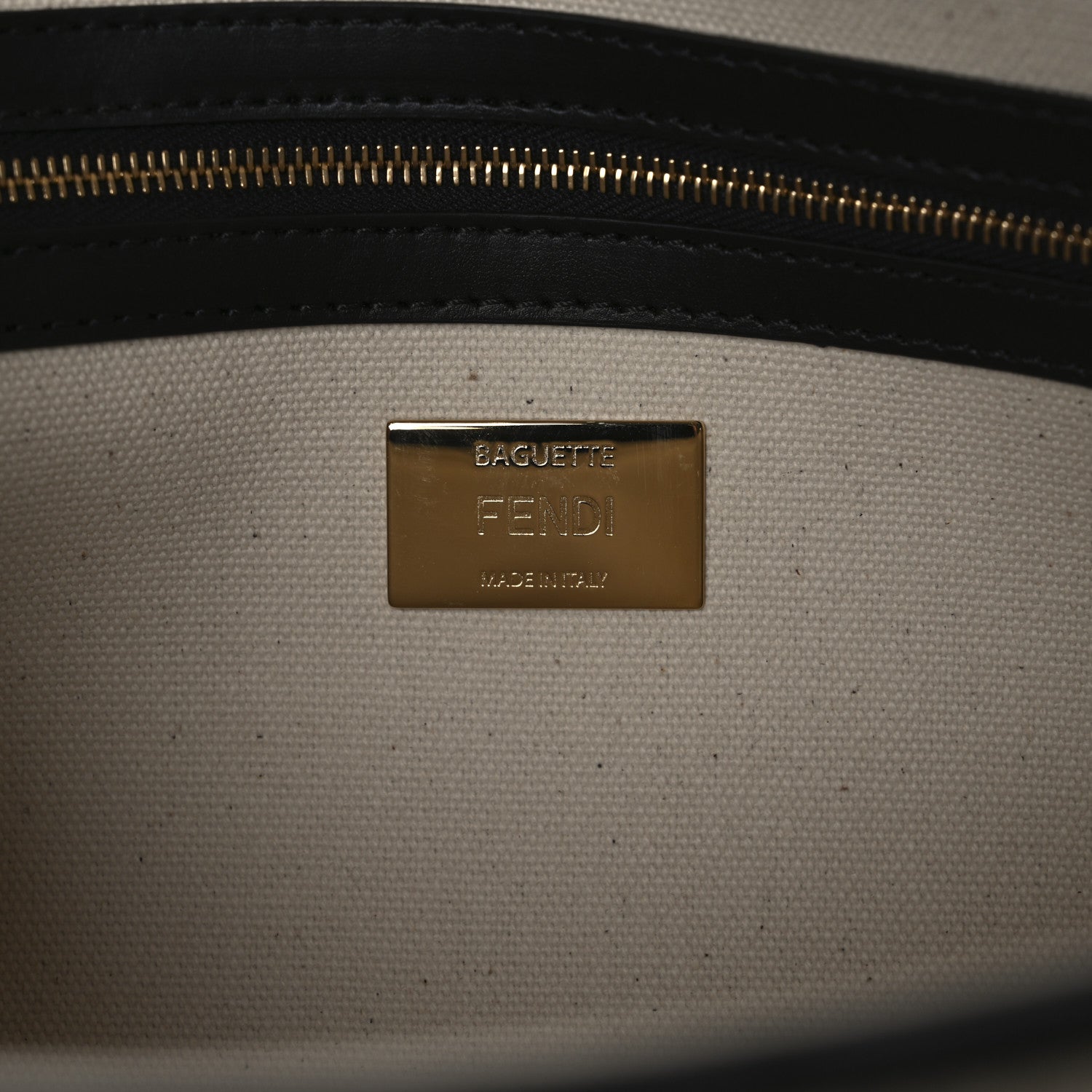 Fendi Canvas Vitello Seta FF Multicolor Embroidered Baguette Brandy Black 6 of 10