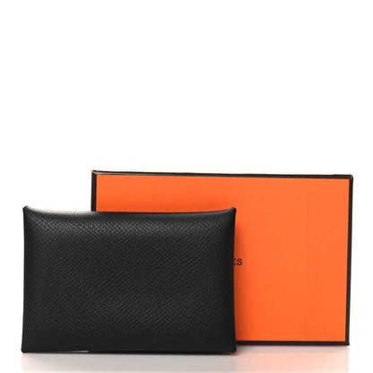 Hermes Epsom Calvi Card Case Black 7 of 7