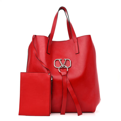 Valentino Garavani Smooth Calfskin VSling Tote Bag Rouge Pur 1 of 10