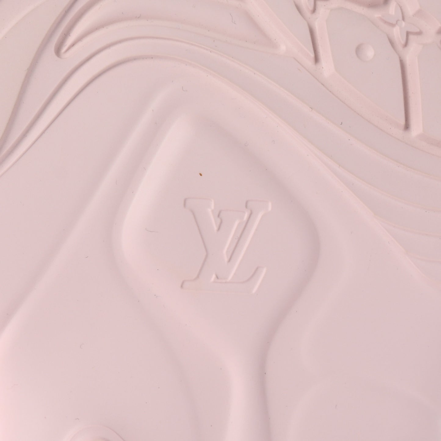Rubber Monogram Embossed Pool 55 Flat Comfort Mule 39 Rose Clair