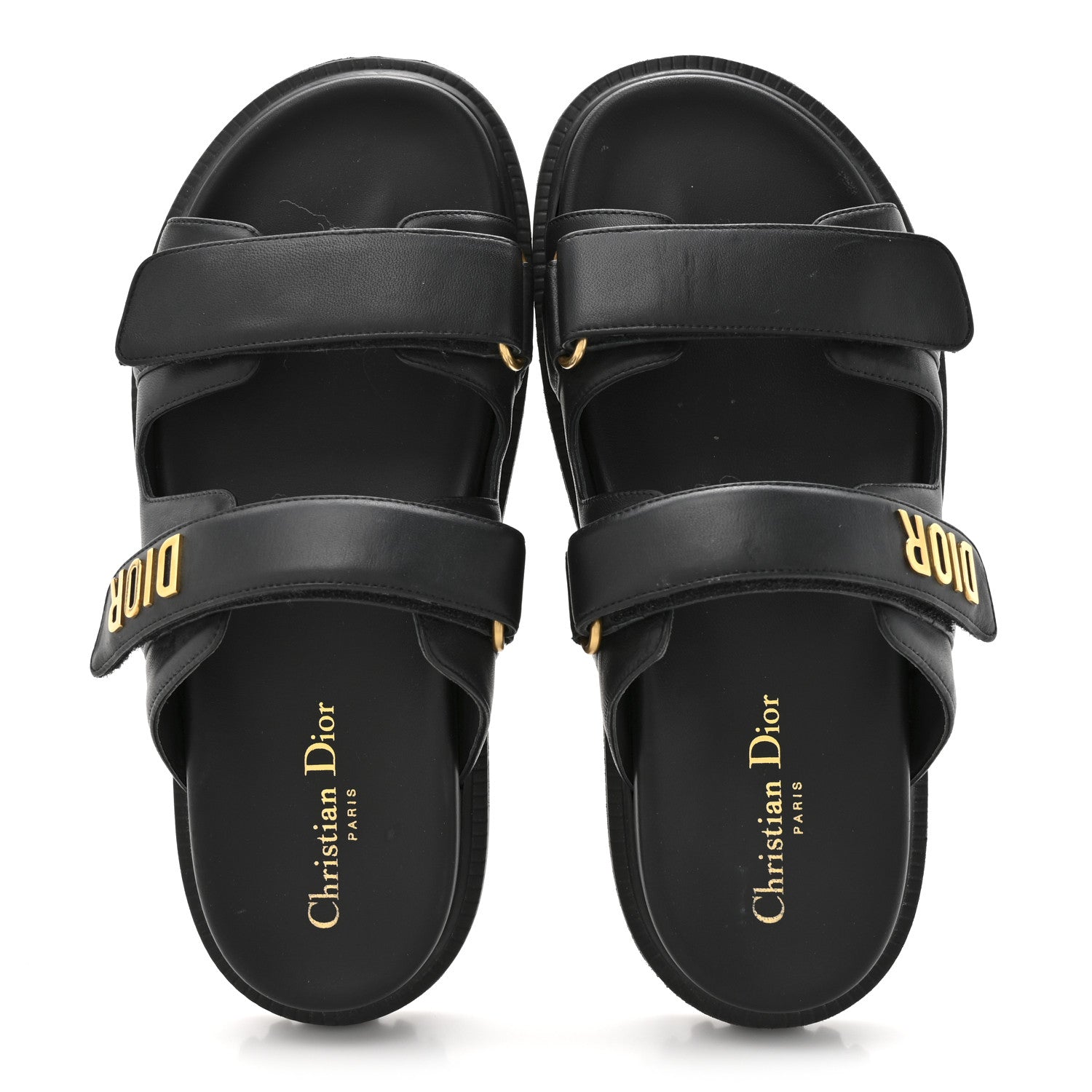 Christian Dior Lambskin Dioract 10mm Sandals 39 Black 2 of 10