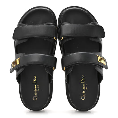 Christian Dior Lambskin Dioract 10mm Sandals 39 Black 2 of 10