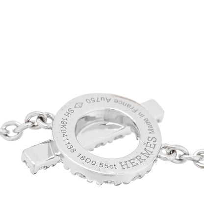 Hermes 18K White Gold Diamond Finesse Bracelet SH 3 of 3