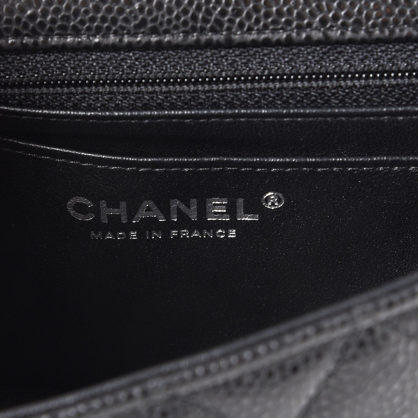 Caviar Quilted Mini Rectangular Flap Black