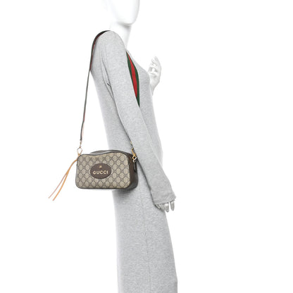 Gucci GG Supreme Monogram Web Neo Vintage Shoulder Bag Beige New Acero Crop 2 of 15