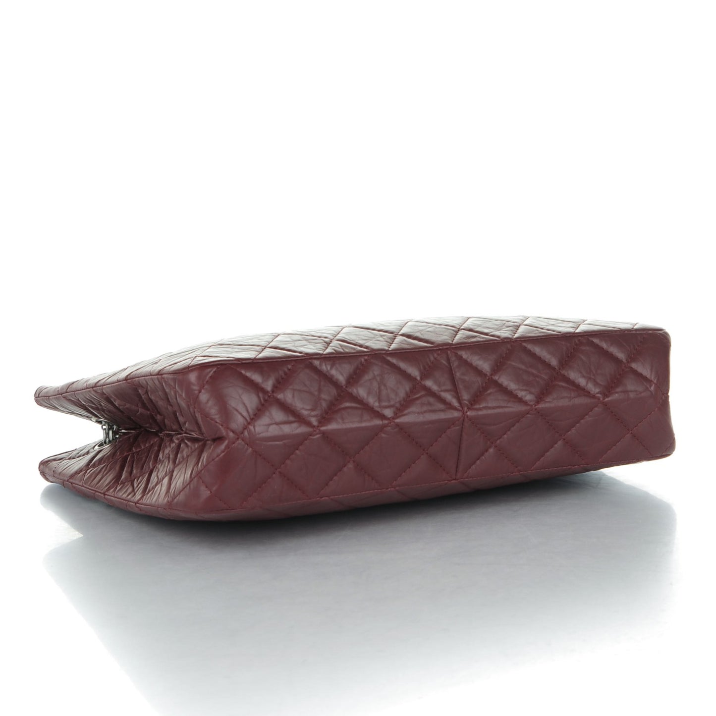 Aged Calfskin Quilted Reissue 2.55 Tote Bordeaux