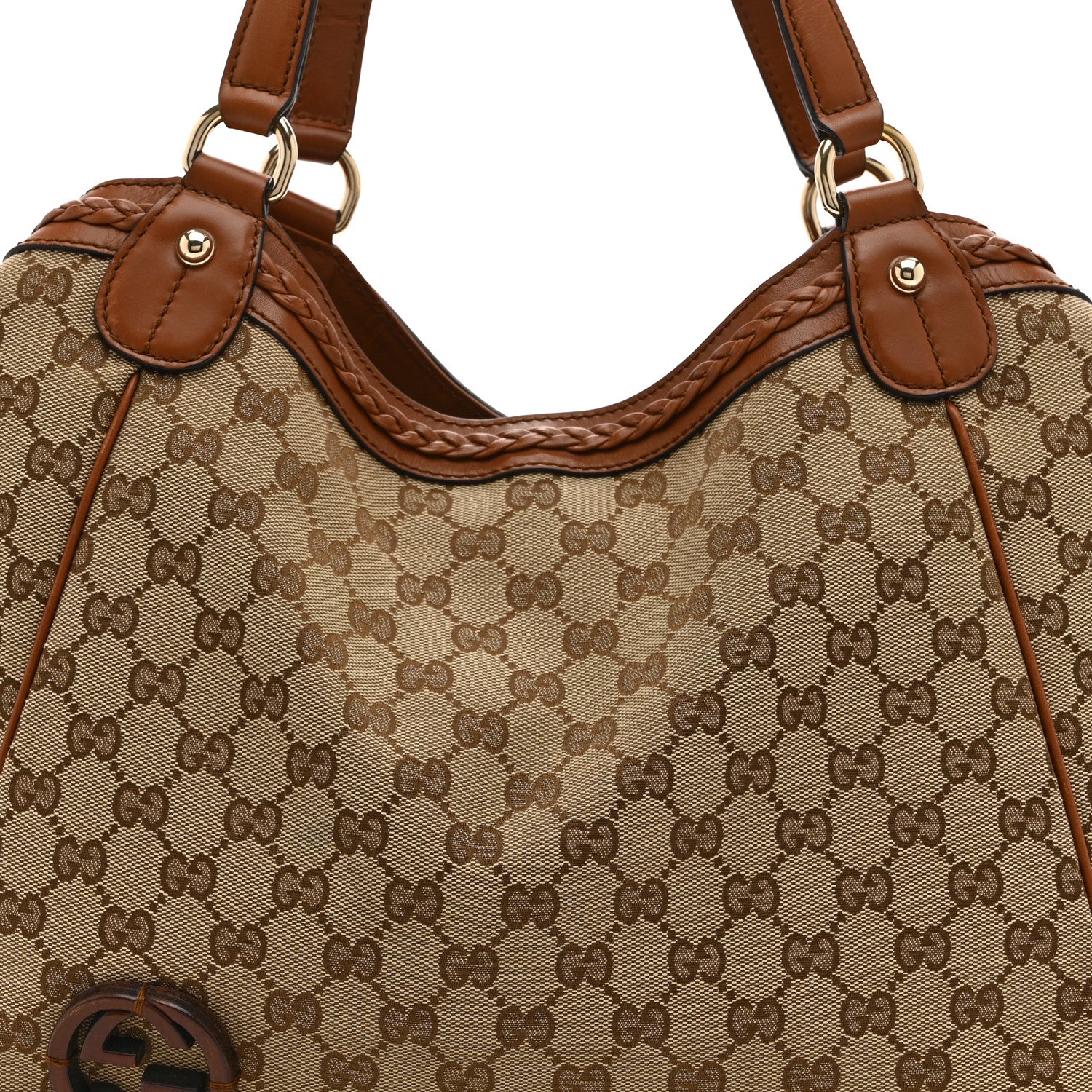 Gucci Monogram Medium Brick Lane Tote Brown 9 of 11
