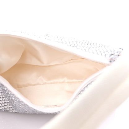Prada Satin Crystal Mini Re-Edition 2000 Bag White 5 of 8