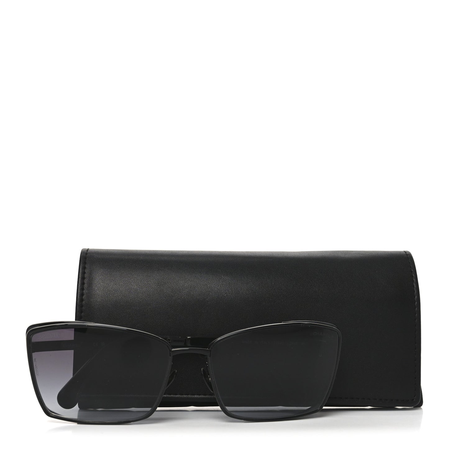 Metal Logo Square Sunglasses 71542 Black